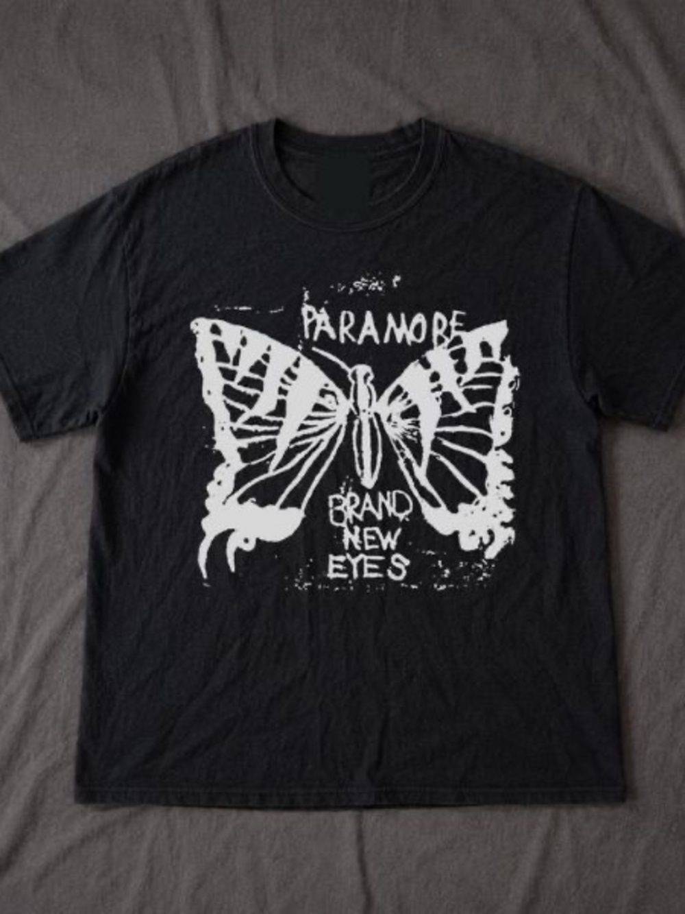 Paramore Black Graphic Tee - Brand New Eyes Butterfly
